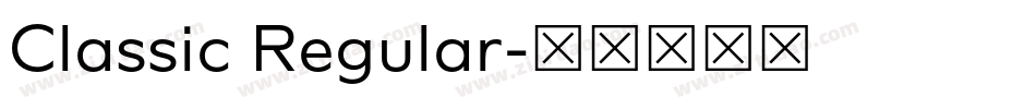 Classic Regular字体转换